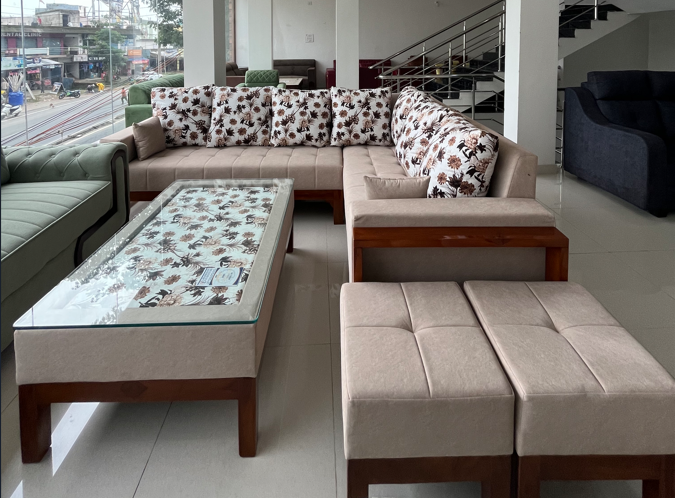 Designer Wooden Sofa Set for Living Room