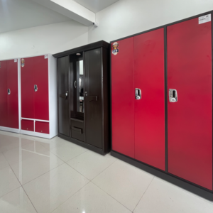 Premium 2 Door Steel Wardrobe with Locker & Shelves