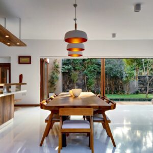 Modern Glass Top Dining Table